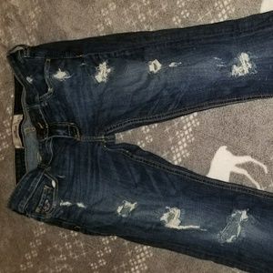 Hollister ripped skinny jeans